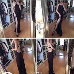 Dark plum Reformation maxi dress